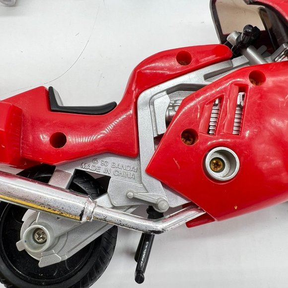 Bandi Power‎ Rangers Action Figure Lot Dino Space & Beast Blue Red Silver W Bike - Picture 8 of 8